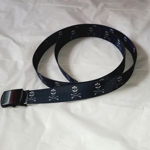 🏴☠️ Unisex Skull & Crossbones Pirate Ratchet Belt - 52" total length ☠️